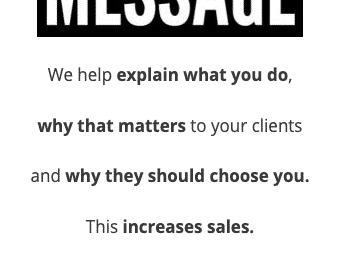 Our Sales Message