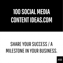 100 SOCIAL MEDIA CONTENT IDEAS