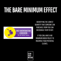 THE BARE MINIMUM EFFECT