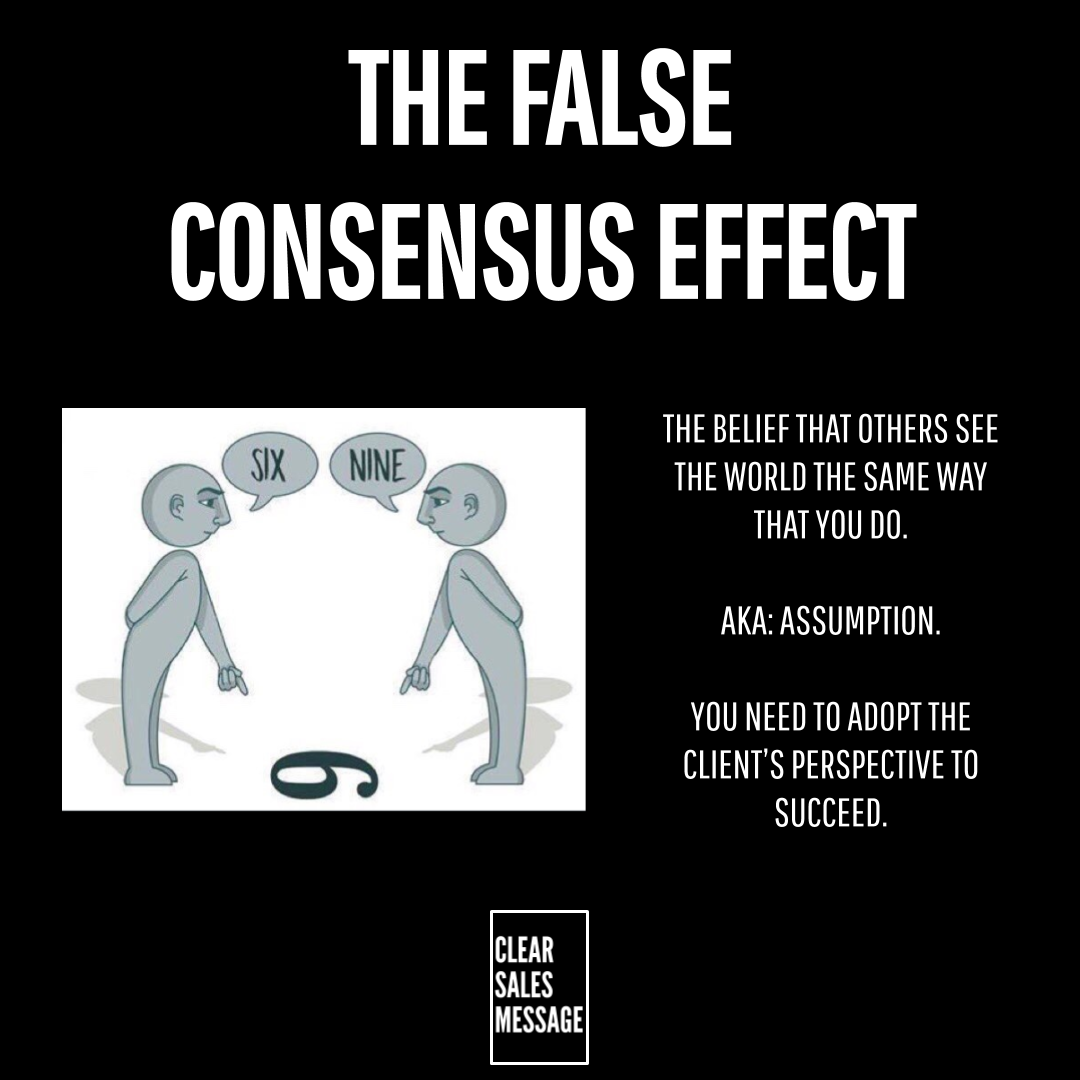 The False Consensus Effect Clear Sales Message™