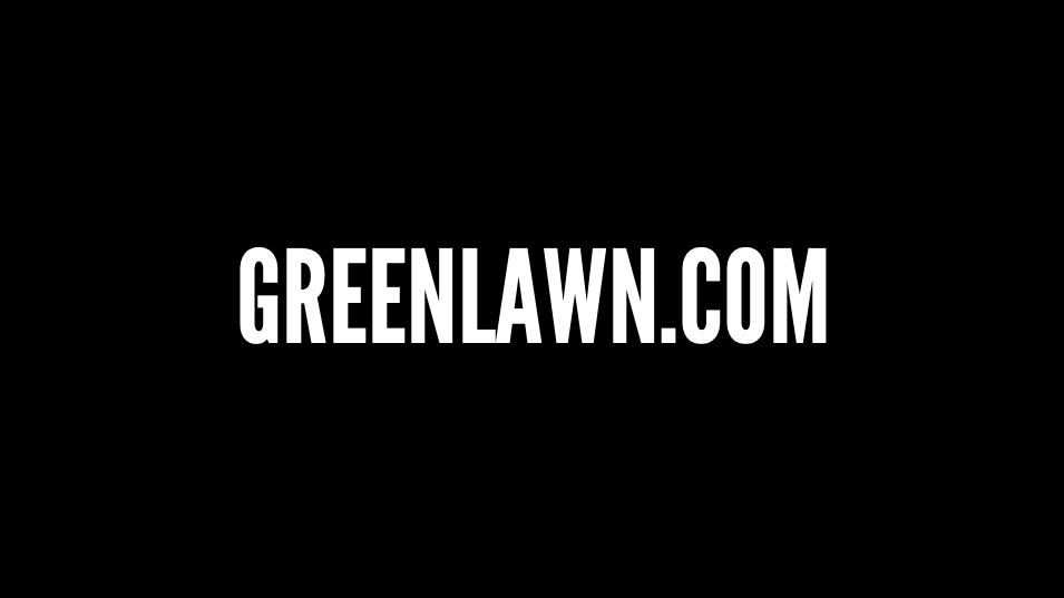 Screenshot 2019 10 15 at 08 54 22 Bold white uppercase text greenlawn Com centered on a black background logobranding