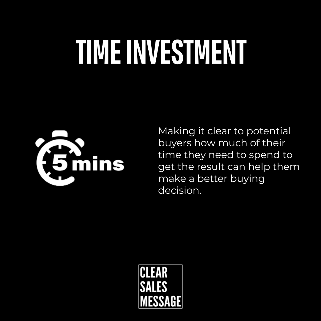 Time Investment Clear Sales Message™