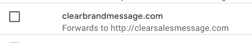 Screenshot 2024 03 18 at 16 57 11 Forwarding notice clearbrandmessage Com forwards to httpclearsalesmessage Com