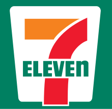 7 eleven logo Svg 7 eleven logo on a teal background featuring a white cup orange rectangle and red curved 7