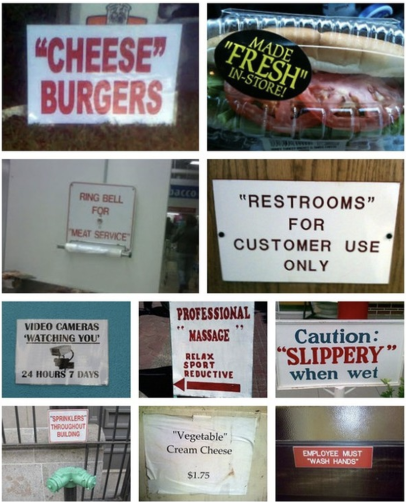 Sign advertising cheese burgers in bold red letters on a white boardyard sign intent to attract customers informative