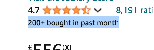 Screenshot 2024 07 29 at 16 47 02 Popularity badge indicating 200+ units bought in the past month for this product
