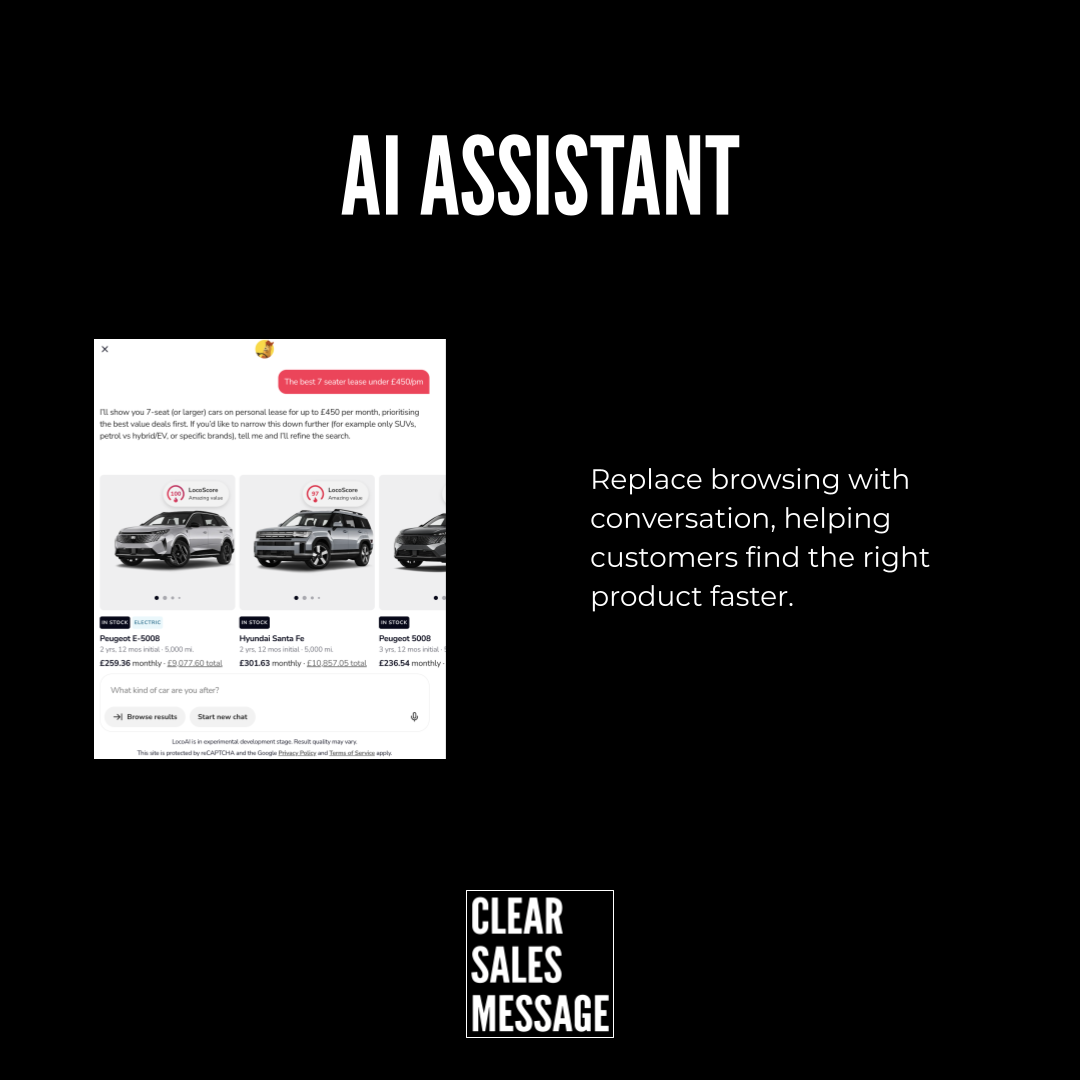 Ai assistant concept card