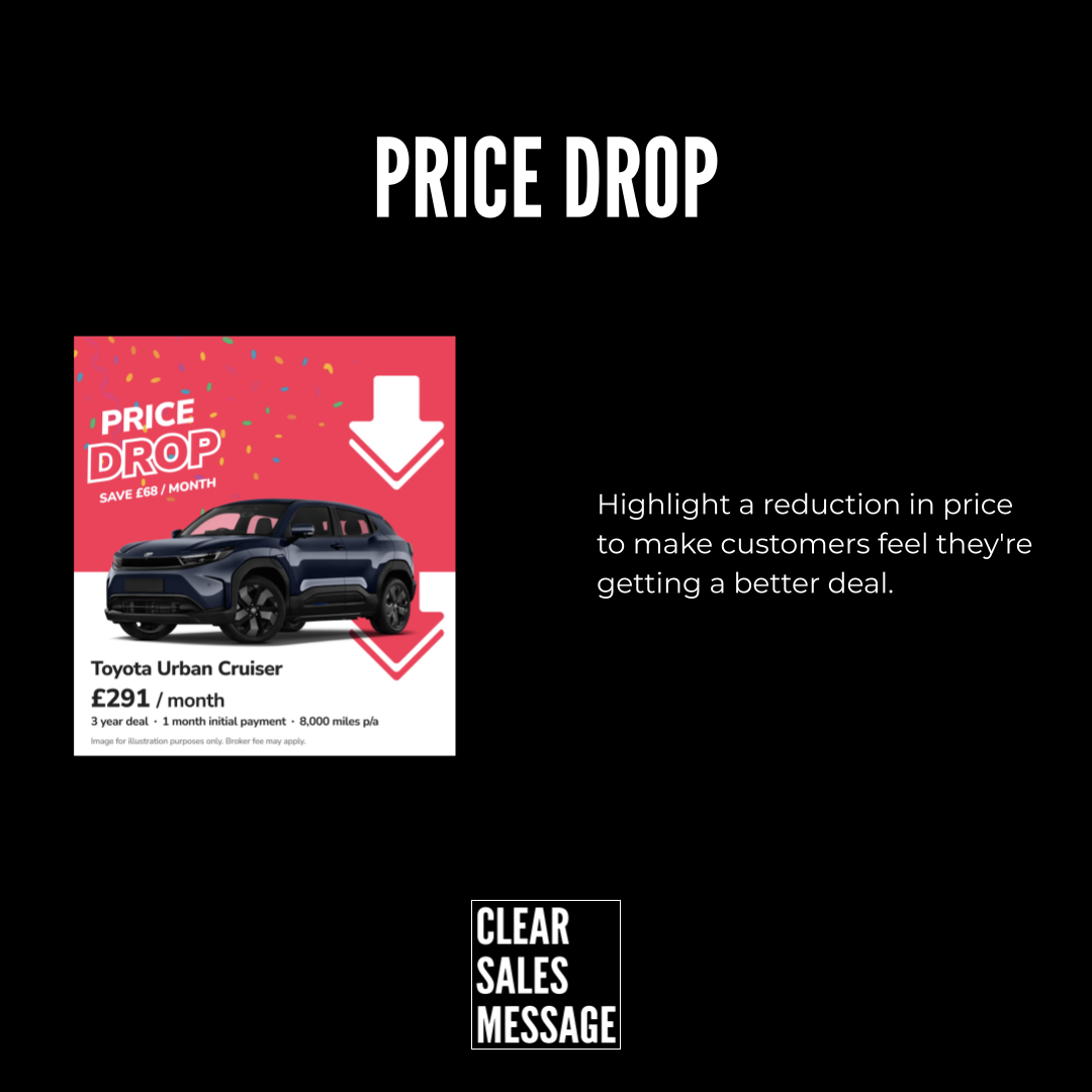 Price drop Price drop concept card