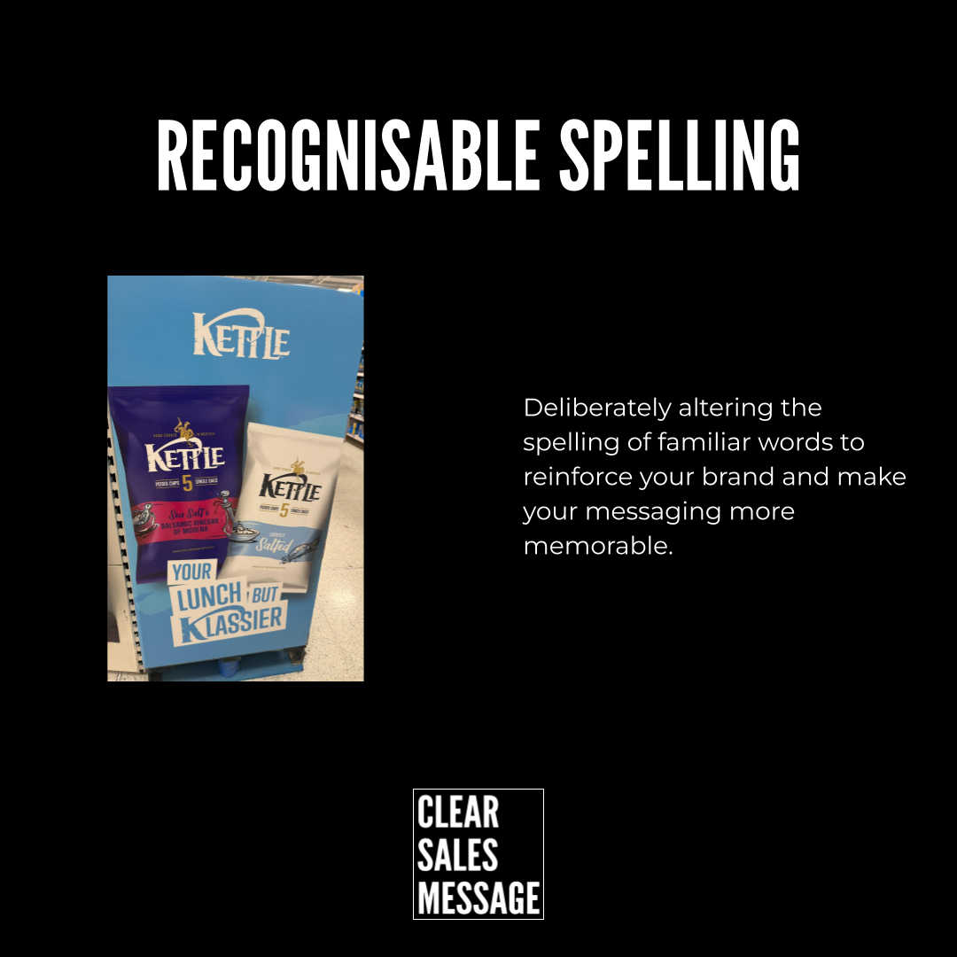 Recognisable spelling Recognisable spelling concept card