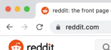 Browser window showing reddit front page header reddit logo and url redd Itreddit Com visible with navigation icons nearby