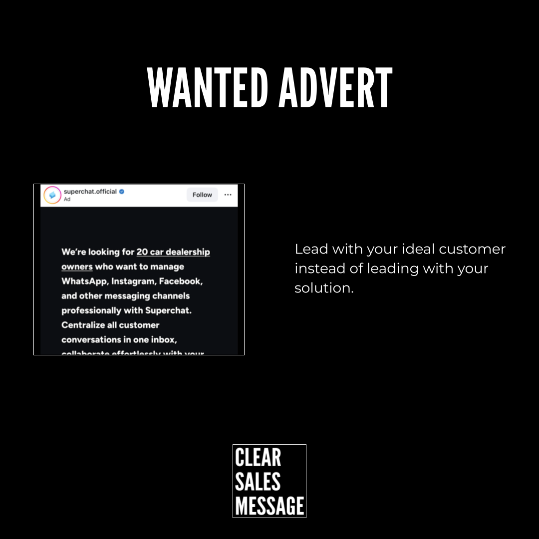 Wanted advert concept card