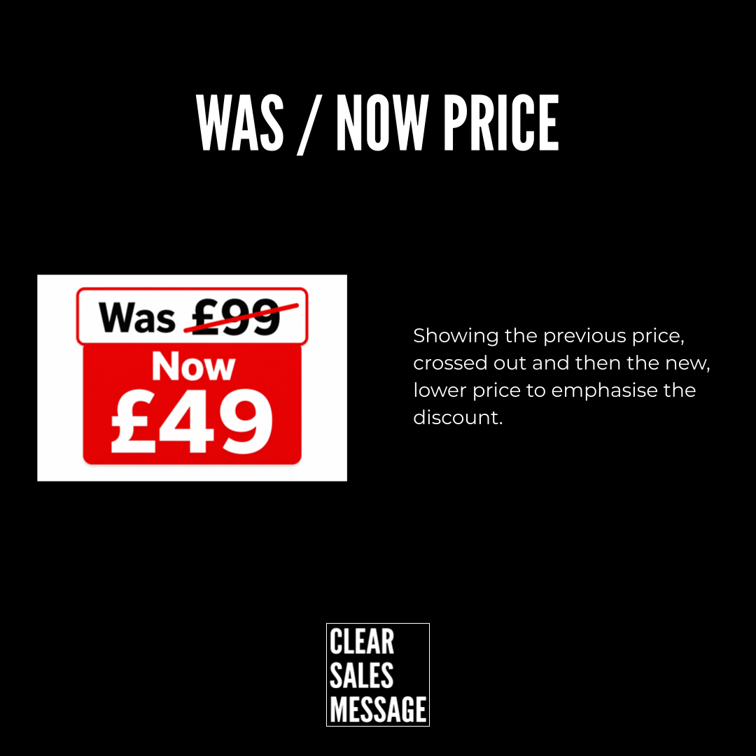 Was  now price concept card